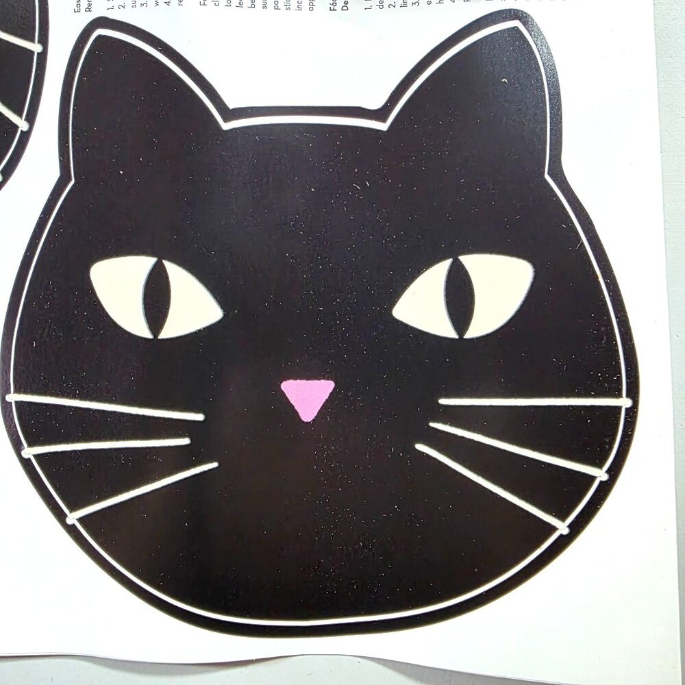 Black Cat Vinyl Wall Decals Glow In The Dark Tempaper six halloween spooky